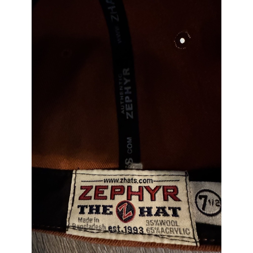Zephyr Texas Longhorns Fitted Hat 7 1/2 Texas Flag Brim NCAA Z-Hats - Picture 4 of 5